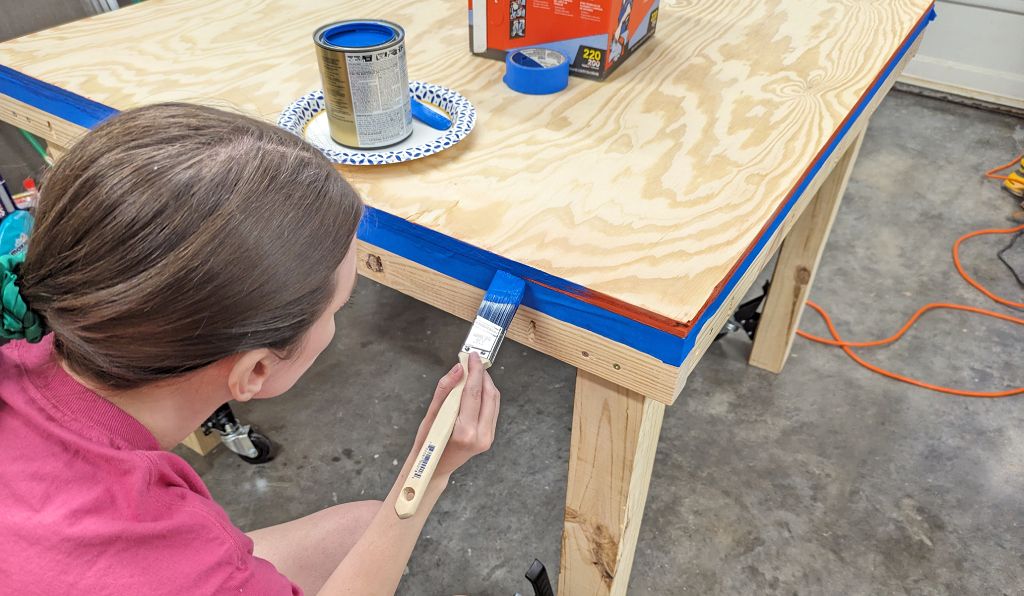 outfeed and work table painting