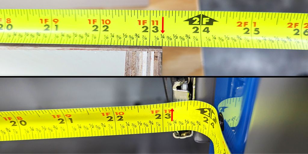 router table drawer slide fit issue measuring