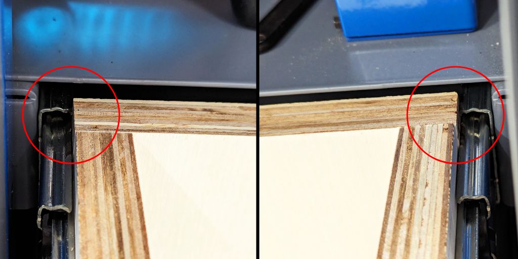 router table drawer slide fit issue