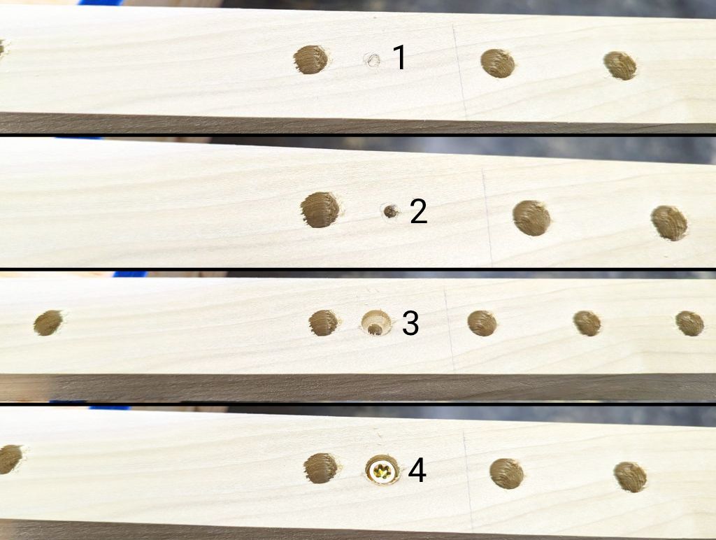 bookshelf diy drilling dowel pins 5